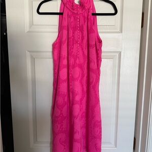 Lilly Pulitzer Hot Pink Sleeveless Halter Mini Dress